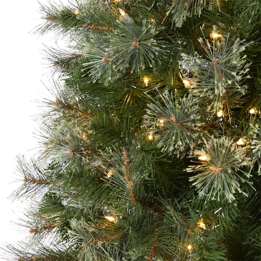 10ft. Pre-Lit Cashmere Artificial Christmas Tree, Warm White LED Lights